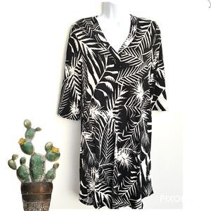 Piphany Tropical Print 3/4 sleeve dress size S